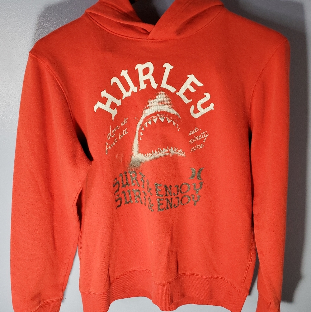 Hurley Red Sweater Boy Size XL Surf & Enjoy